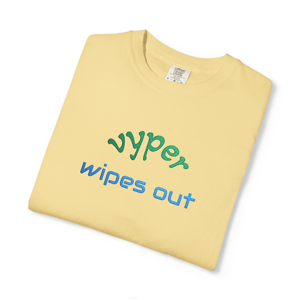 Vyper Wipes Out Graphic Tee — Retro Gamer Surf-Style amodary Logo T-Shirt